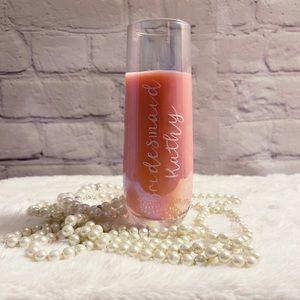 Custom steamless flute glass.